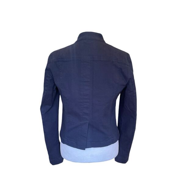 Loft Utility Jacket Mock Neck Navy Blue Womens Size XS - Picture 2 of 10